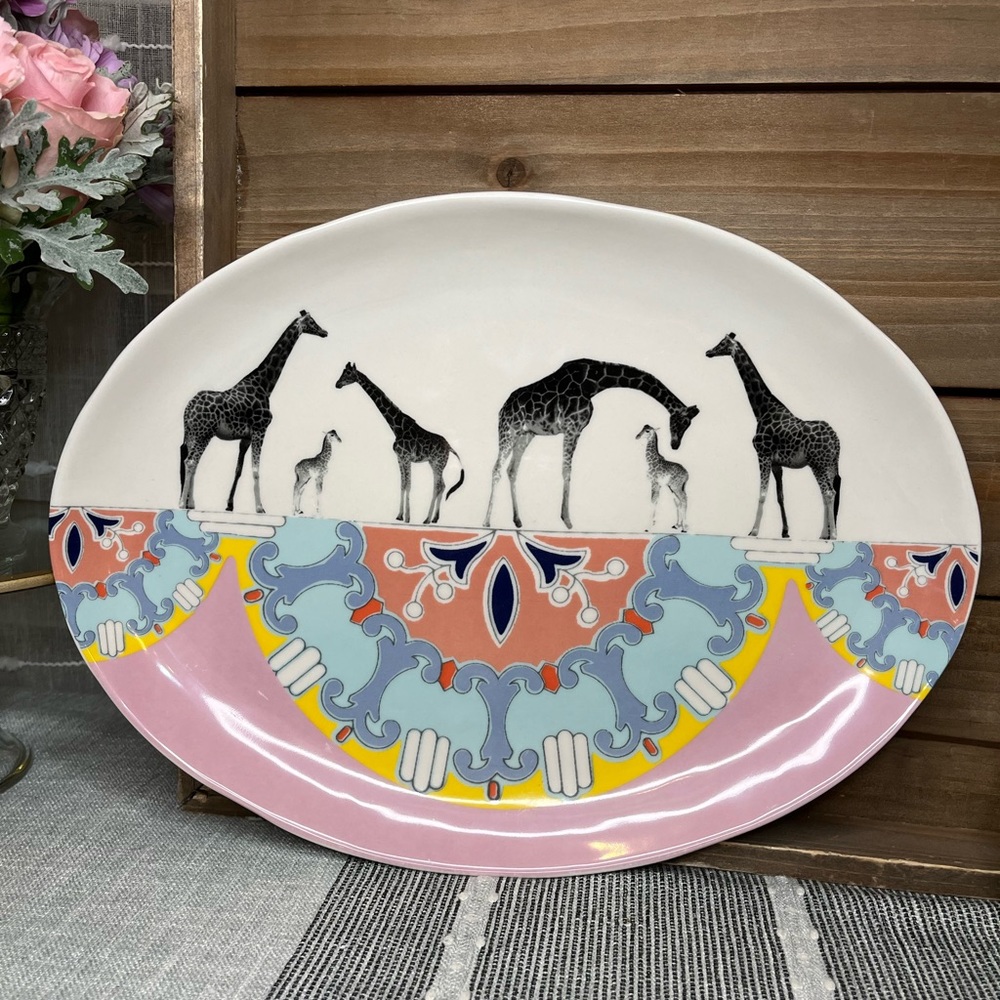 ANTHROPOLOGIE Giraffe Storytiles Platter